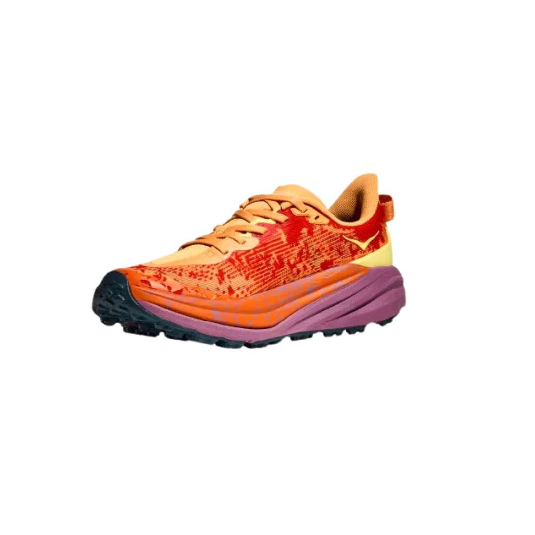 Hoka One Speedgoat 6 Trail Running Shoe - Wide - Sherbert/Beet Root